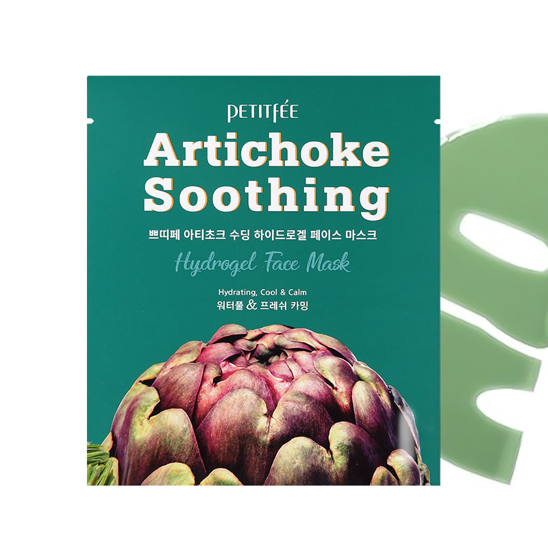 Противоотечная гидрогелевая маска с артишоком PETITFEE Artichoke Soothing Hydrogel Face Mask Противоотечная гидрогелевая маска с артишоком PETITFEE Artichoke Soothing Hydrogel Face Mask