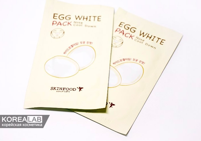 Пластырь от черных точек SKINFOOD Egg White Nose Pack Cool Down
