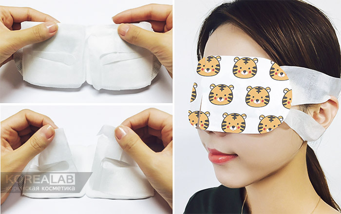 Расслабляющая согревающая маска для глаз SNP Animal Warming Eye Mask