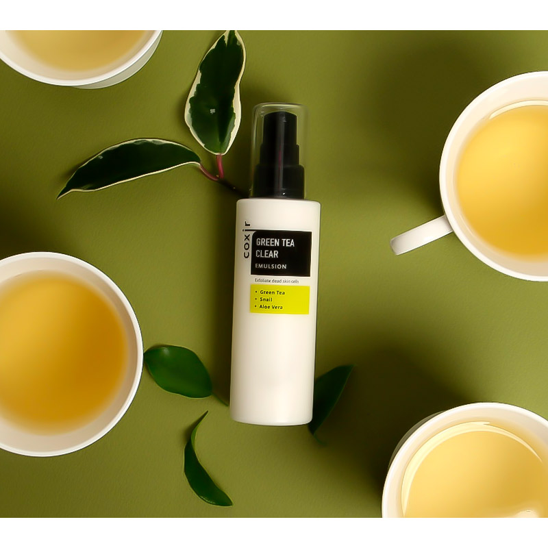 Увлажняющая эмульсия для лица с чаем COXIR Green Tea Clear Emulsion Увлажняющая эмульсия для лица с чаем COXIR Green Tea Clear Emulsion