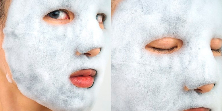 Кислородная тканевая маска для лица RIVECOWE Beyond Beauty Bubble Mask Pack