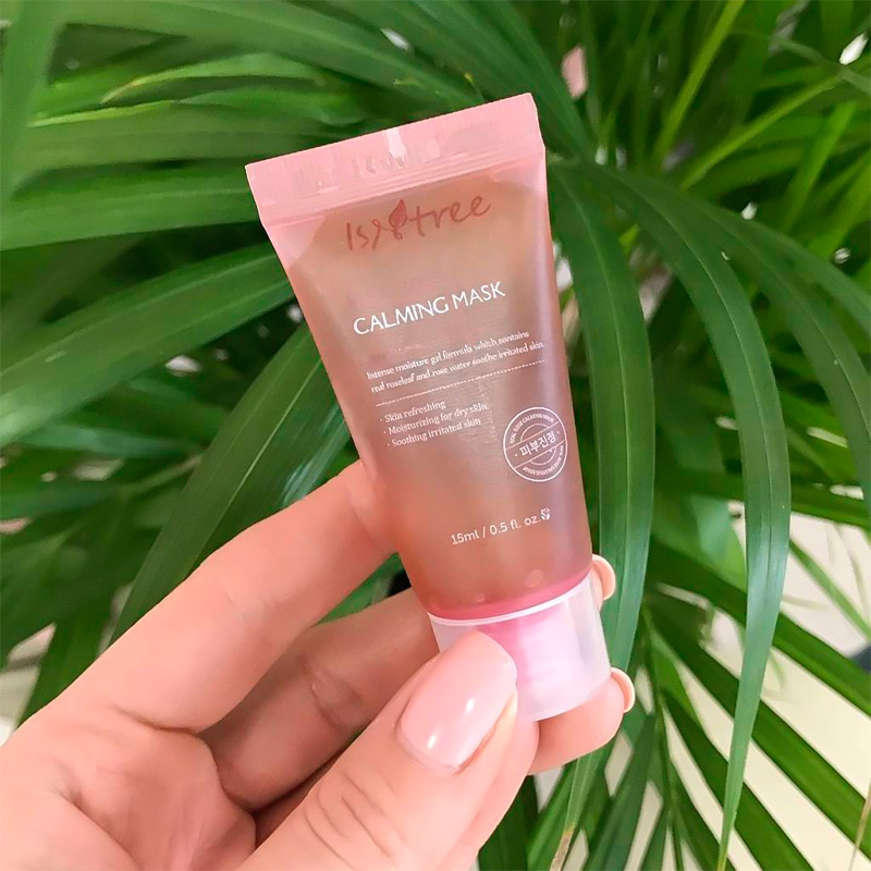 Миниатюра успокаивающей маски с лепестками розы IsNtree Real Rose Calming Mask