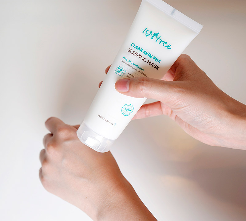 Обновляющая ночная маска с PHA-кислотой IsNtree Clear Skin PHA Sleeping Mask