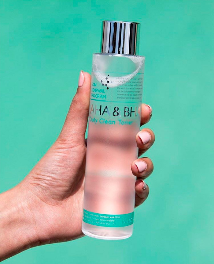 Пилинг-тонер с кислотами MIZON AHA and BHA Daily Clean Toner